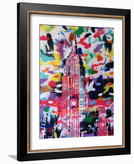 New York Camo-Abstract Graffiti-Framed Giclee Print