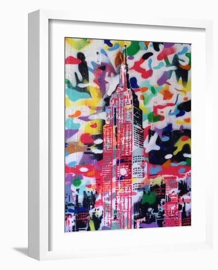 New York Camo-Abstract Graffiti-Framed Giclee Print