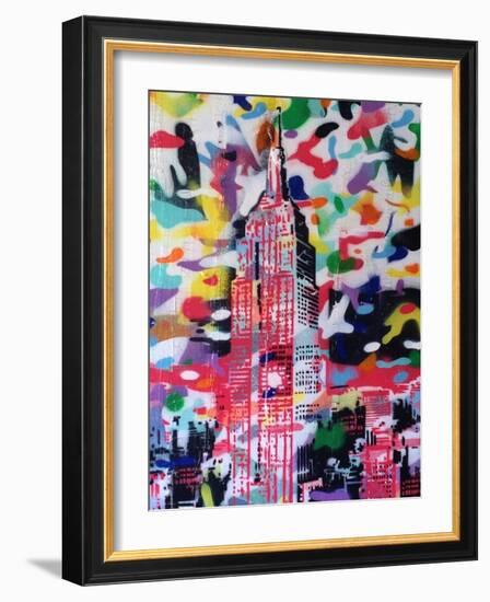 New York Camo-Abstract Graffiti-Framed Giclee Print