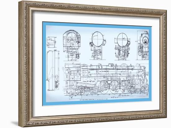 New York Central, Hudson Type, c.1944-null-Framed Art Print