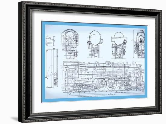 New York Central, Hudson Type, c.1944-null-Framed Art Print