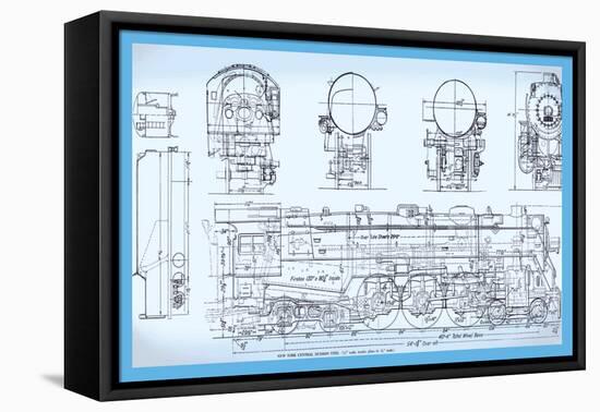 New York Central, Hudson Type, c.1944-null-Framed Stretched Canvas