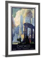 New York Central Lines, Chicago-Leslie Ragan-Framed Art Print
