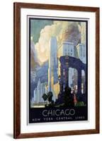 New York Central Lines, Chicago-Leslie Ragan-Framed Art Print