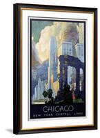 New York Central Lines, Chicago-Leslie Ragan-Framed Art Print