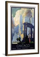 New York Central Lines, Chicago-Leslie Ragan-Framed Art Print