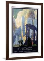 New York Central Lines, Chicago-Leslie Ragan-Framed Art Print