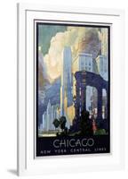 New York Central Lines, Chicago-Leslie Ragan-Framed Art Print