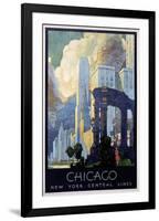 New York Central Lines, Chicago-Leslie Ragan-Framed Art Print