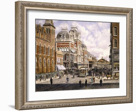 New York: Central Station-Stanton Manolakas-Framed Giclee Print