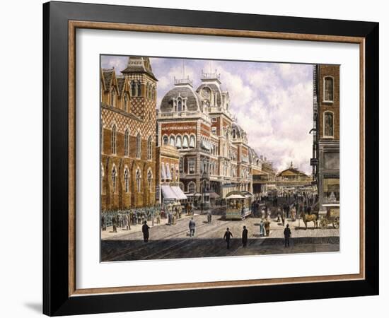 New York: Central Station-Stanton Manolakas-Framed Giclee Print