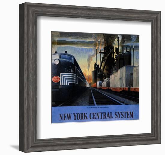 New York Central System, Along the Water Level Route-Leslie Ragan-Framed Art Print