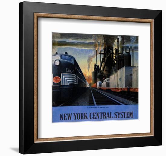 New York Central System, Along the Water Level Route-Leslie Ragan-Framed Art Print