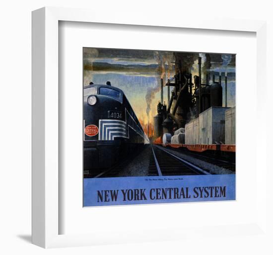 New York Central System, Along the Water Level Route-Leslie Ragan-Framed Art Print