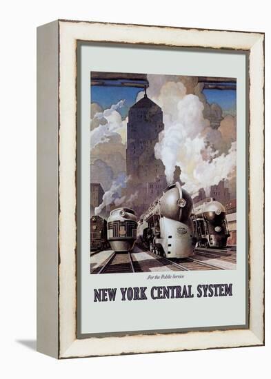 New York Central System-Leslie Ragan-Framed Stretched Canvas