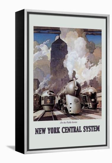 New York Central System-Leslie Ragan-Framed Stretched Canvas