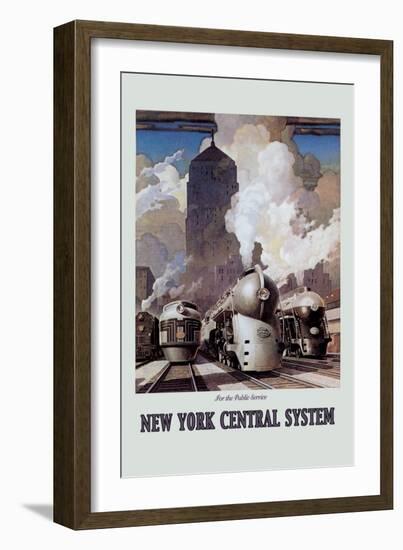 New York Central System-Leslie Ragan-Framed Art Print