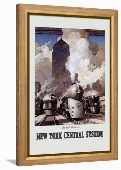 New York Central System-Leslie Ragan-Framed Stretched Canvas