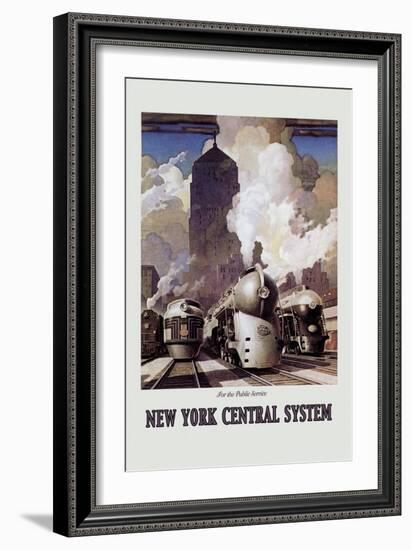 New York Central System-Leslie Ragan-Framed Art Print