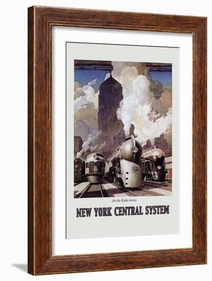 New York Central System-Leslie Ragan-Framed Art Print