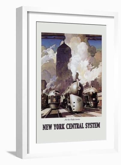 New York Central System-Leslie Ragan-Framed Art Print