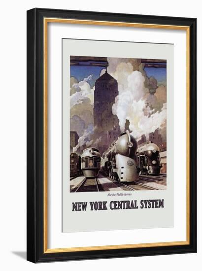 New York Central System-Leslie Ragan-Framed Art Print