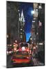 New York - Chrysler Building Street Scene-Martina Bleichner-Mounted Art Print