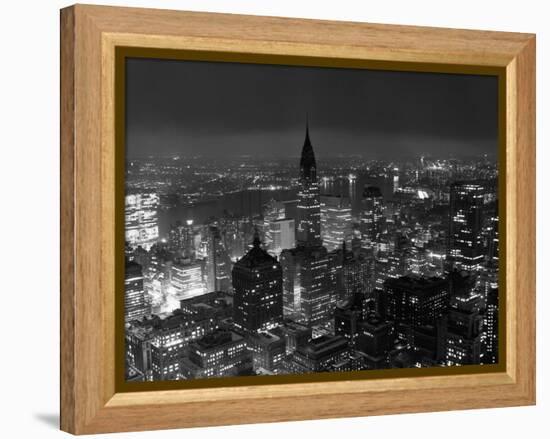 New York City at Night-Bettmann-Framed Premier Image Canvas