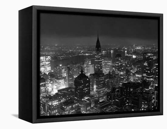 New York City at Night-Bettmann-Framed Premier Image Canvas