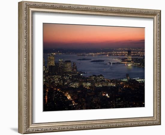 New York City at Night-Felipe Rodriguez-Framed Photographic Print