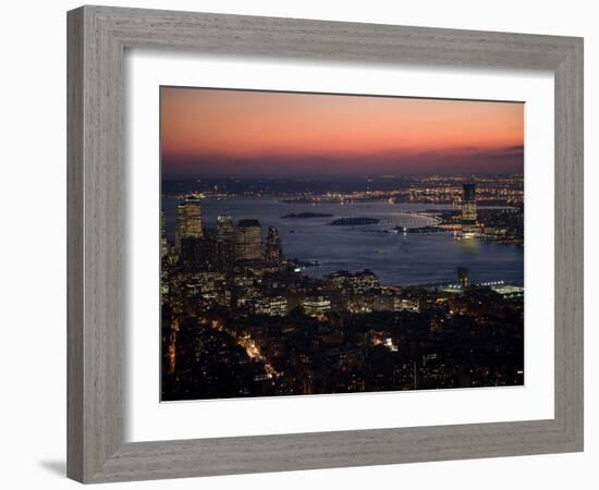 New York City at Night-Felipe Rodriguez-Framed Photographic Print