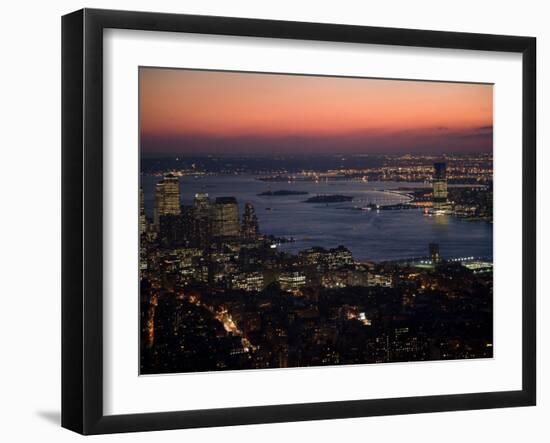 New York City at Night-Felipe Rodriguez-Framed Photographic Print