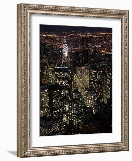 New York City at Night-Felipe Rodriguez-Framed Photographic Print