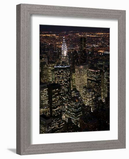 New York City at Night-Felipe Rodriguez-Framed Photographic Print