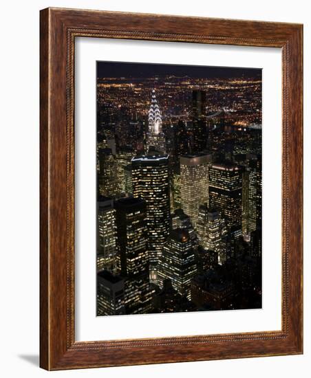 New York City at Night-Felipe Rodriguez-Framed Photographic Print