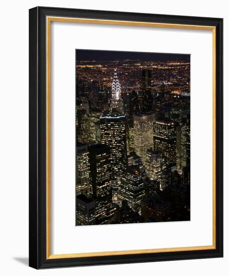 New York City at Night-Felipe Rodriguez-Framed Photographic Print