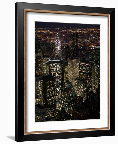 New York City at Night-Felipe Rodriguez-Framed Photographic Print