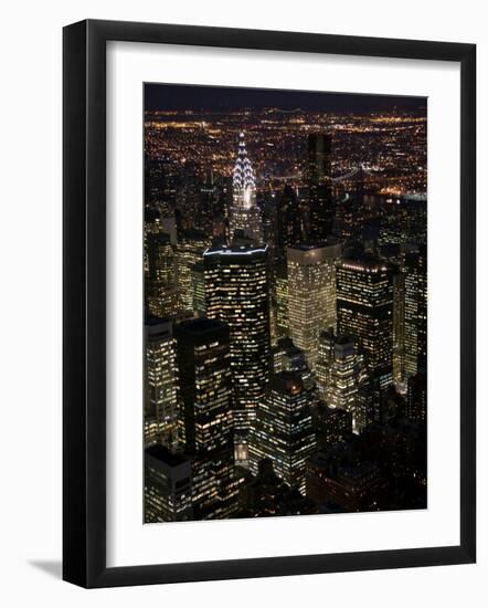 New York City at Night-Felipe Rodriguez-Framed Photographic Print