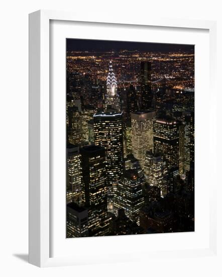 New York City at Night-Felipe Rodriguez-Framed Photographic Print