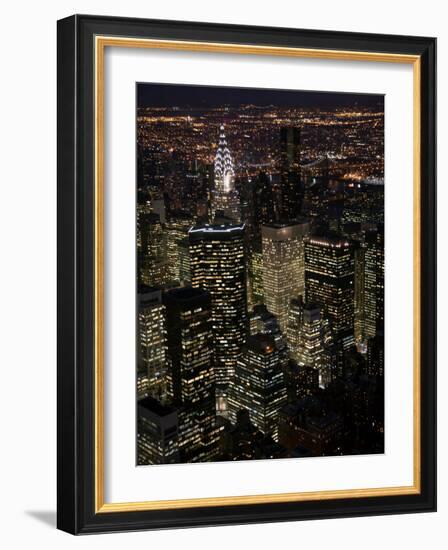 New York City at Night-Felipe Rodriguez-Framed Photographic Print