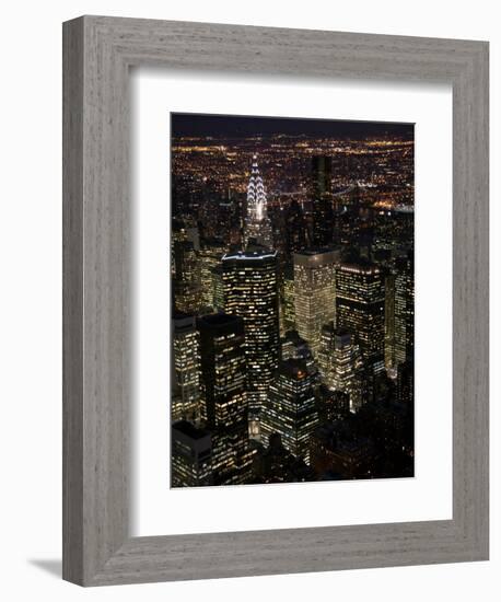 New York City at Night-Felipe Rodriguez-Framed Photographic Print