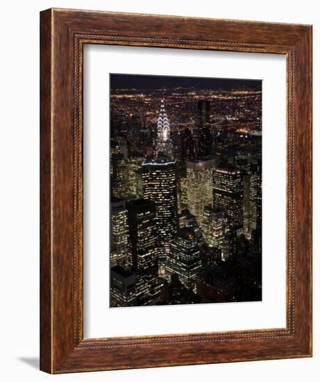 New York City at Night-Felipe Rodriguez-Framed Photographic Print
