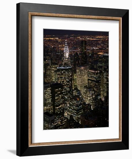 New York City at Night-Felipe Rodriguez-Framed Photographic Print