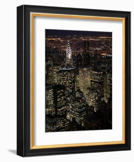 New York City at Night-Felipe Rodriguez-Framed Photographic Print