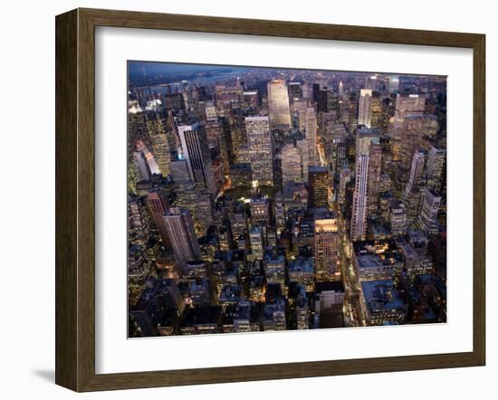 New York City at Night-Felipe Rodriguez-Framed Photographic Print