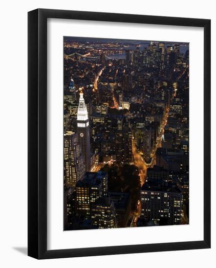 New York City at Night-Felipe Rodriguez-Framed Photographic Print