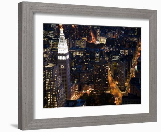 New York City at Night-Felipe Rodriguez-Framed Photographic Print