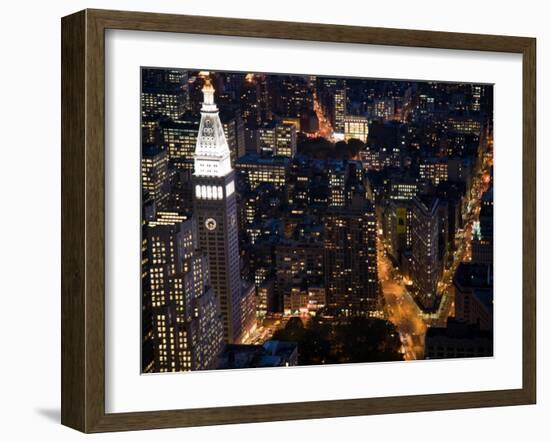 New York City at Night-Felipe Rodriguez-Framed Photographic Print