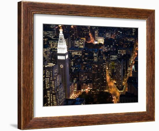 New York City at Night-Felipe Rodriguez-Framed Photographic Print