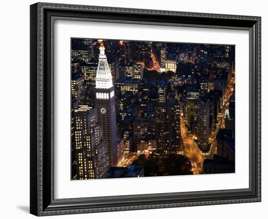 New York City at Night-Felipe Rodriguez-Framed Photographic Print